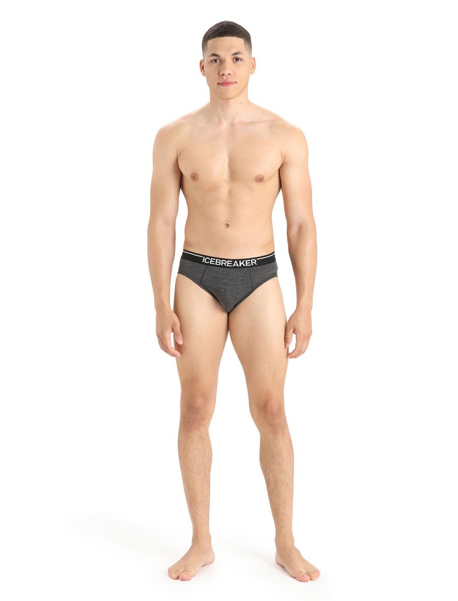 Icebreaker Merino Anatomica Briefs Miesten Alusvaatteet Mustat Harmaat | FI 1298KORI